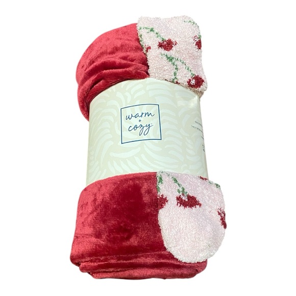 Warm & Cozy Plush Throw & Sock Set - Picture 2 of 4